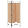 3 Panel Room Divider Beige 120 X 180 Cm Fabric