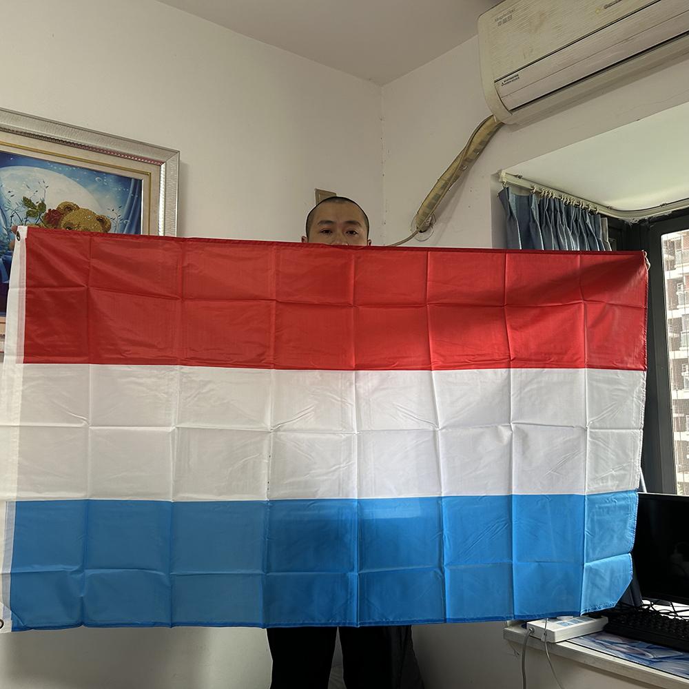 (SKY FLAG)Luxembourg Flag 90x150cm Polyester Printed Hanging Banner Luxembourg Luxemburg Flag For Home Decoration