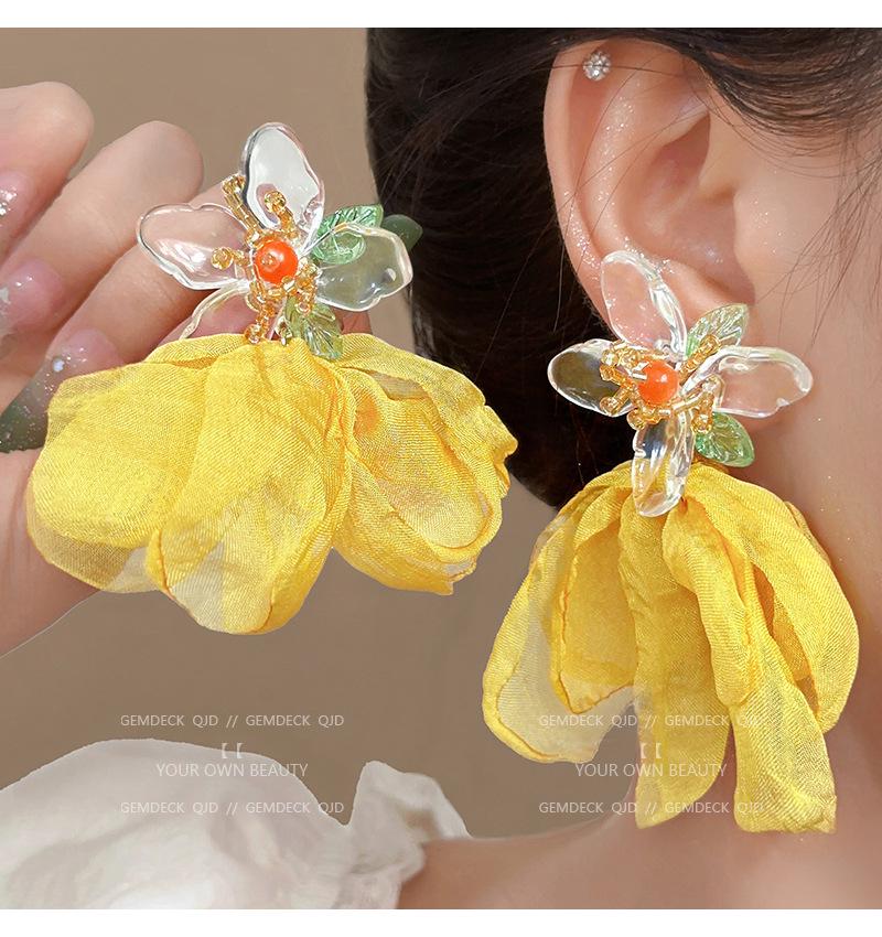 Elegant Long Tassel Full Diamond Earrings for Evening and Banquet