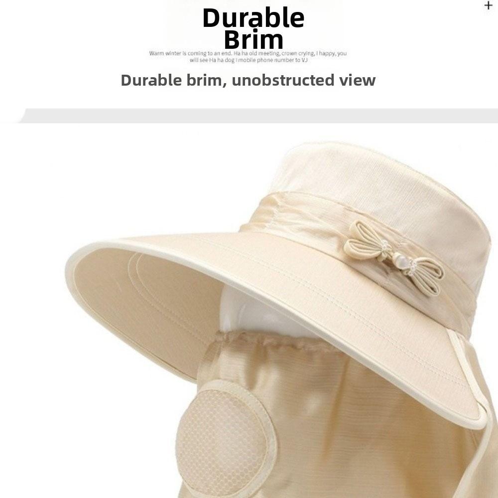 Breathable Women Picking Tea Hat Wide Brim Neck Flap Hat Sunshade Sun Hat Outdoor Activities
