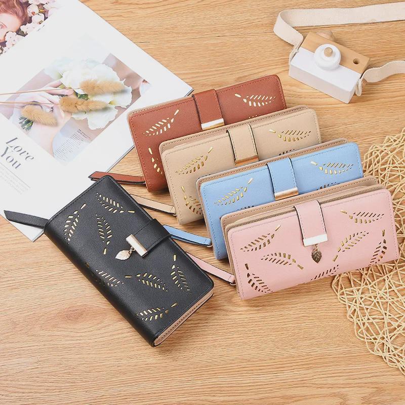 2024 New Women's Korean Leaf-Design Zipper Wallet & Card Holder