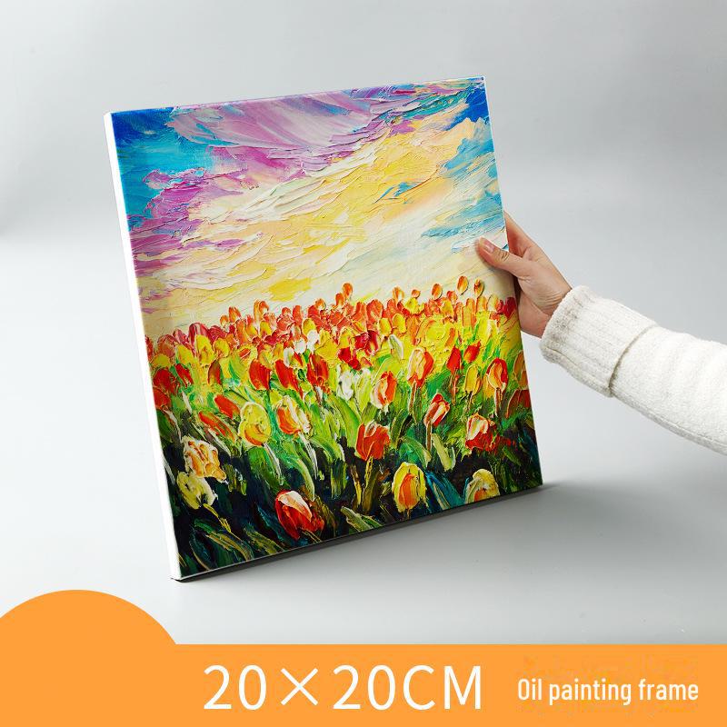 

Набор рамок для холста для масляной живописи для начинающих с льняной хлопковой тканью 20x20cm