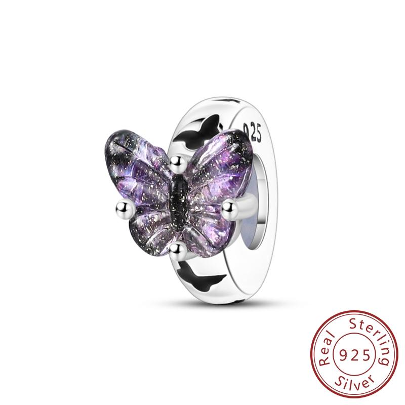 Copper Buckle Copper Charm Blue Star Moon Bead Butterfly Suitable For Original Bracelet Zircon Fine Diy Jewelry