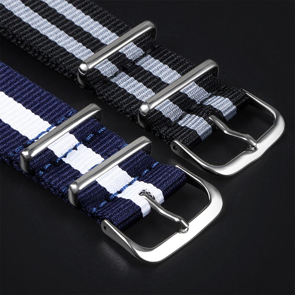 Sport Nylon Watch Band for Women&Men Watch Strap 16mm 18mm 20mm 22mm 24mm Army Sport Strap Fabric Nylon Watchband Buckle Belt