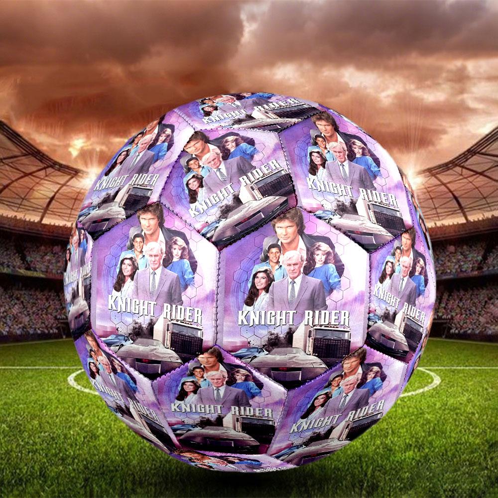 Knight Rider Print Size 5 Soccer Ball, Standard Match Football for Sports Game and Team Practice, Ideal Gift for Soccer Fans