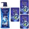 Clear & Clean Men's Icy Cool Oil Control Shower Gel & Shampoo Set
