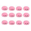 12Pcs Mini Resin Bun Figurines, Cute Smiling Face Food Ornament, Micro Simulation Steamed Bun Dollhouse Accessories for DIY Desktop Home Decor
