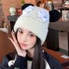 Knitted Woolen Hat for Women In Winter Japanese Style Cute Little Gloves Head Hat Versatile Warm Ear Protection Cold Protection Head Hat Trendy