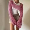 BITCED Women's Fashion Casual Solid Color Print Long Sleeve Blouses & Shirts