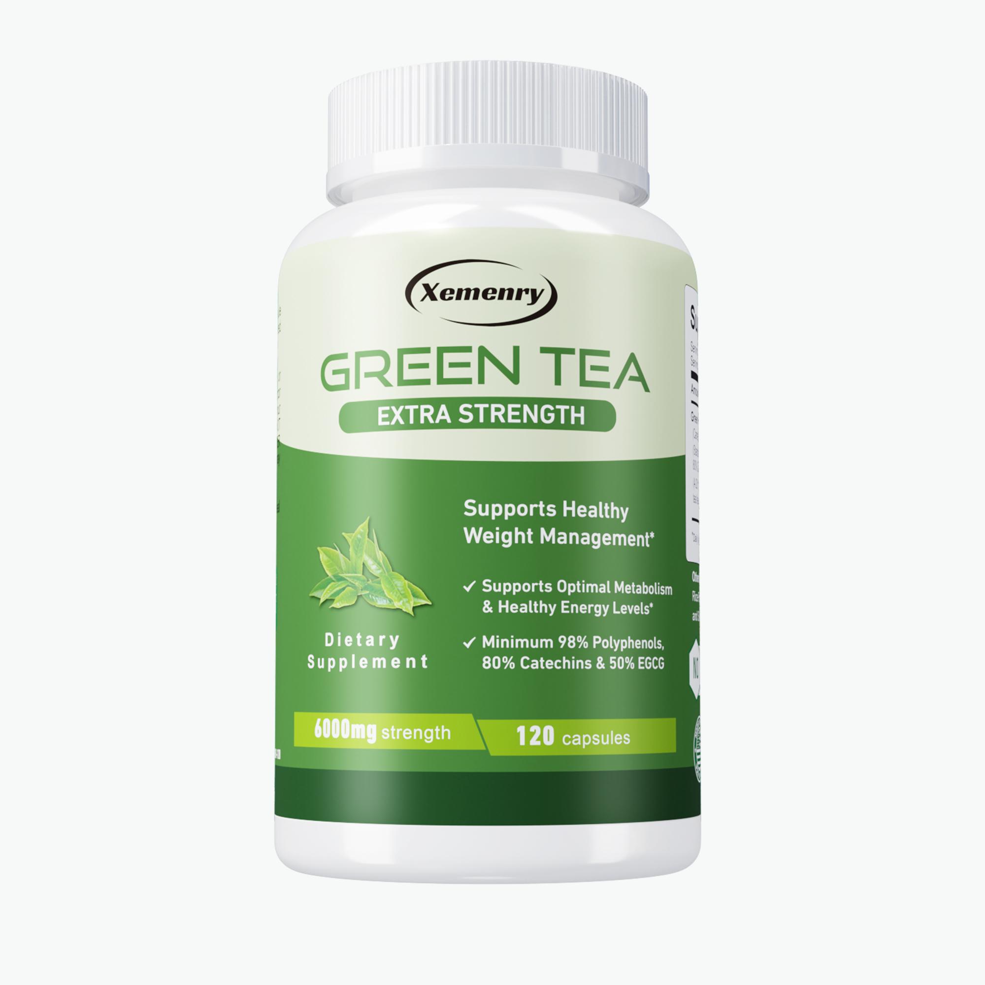 Xemenry Green Tea Capsules contain polyphenols and high-purity green tea extract; suitable for both men and women. 120*1