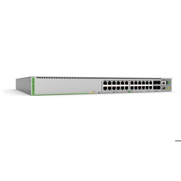 Switch Empilable - ALLIED - L3 - 20x 10/100/1000-T PoE+ - 4x 100M/1G/2.5G/5G-T PoE+ - PSU Fixe