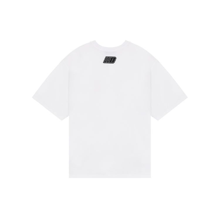 WE11DONE Ss22 Logo Heart Pattern Printed Round Neck Short Sleeve T-Shirt Unisex T-Shirts White WD-TT1-22-672-U-WH