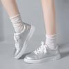 Trend summer and autumn new board shoes women's casual fashion 2025 spring gold and silver British style large size personalized white shoes