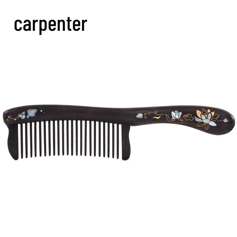 

Tan Mujiang Black Sandalwood Lotus Whisper Comb Gift Box