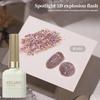 5D Diamond Glitter Gel Polish - Ultra Sparkling Chunky Glitter & Crushed Gem Nail Art Gel for Salon & DIY Home Manicure