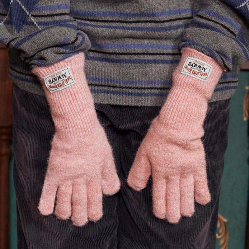 

НЕ ЛЕГИРОВАННЫЕ ВЯЗАНЫЕ ПЕРЧАТКИ С НАЧЕСОМ / РОЗОВЫЕ FREE