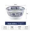 Chinese Style Melamine Blue and White Ramen Bowl