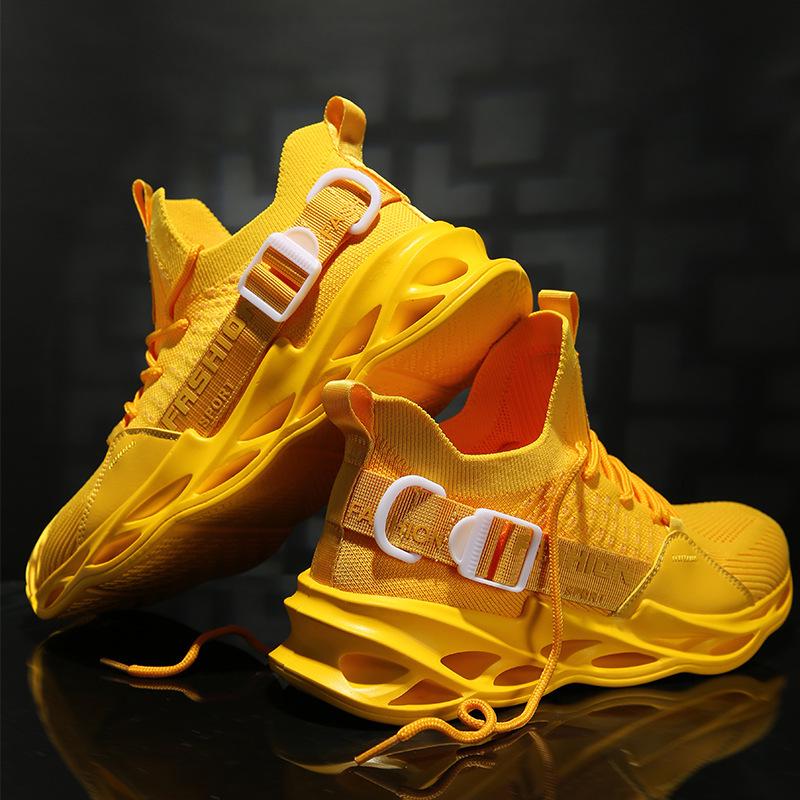 Fashion Spring and summer new mesh breathable men's shoes, comfortable thick sole, height increasing running sports and leisure shoes