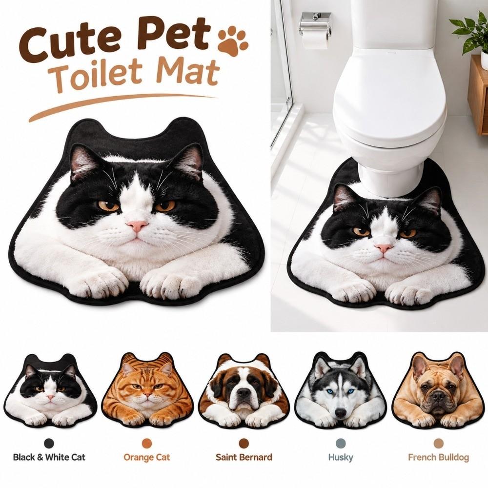 Non-slip Bathroom U-shaped Mat Quick-dry Bath Mat Novelty Toilet Floor Rug Bathroom