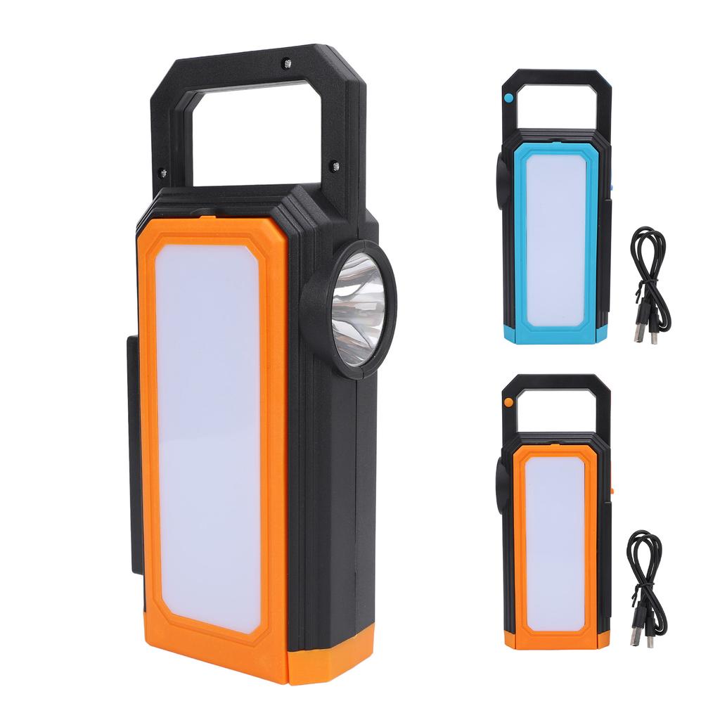 Solar Camping Lantern Dual Sided Foldable Multifunctional Tent Light for Emergency Outdoor Activitie