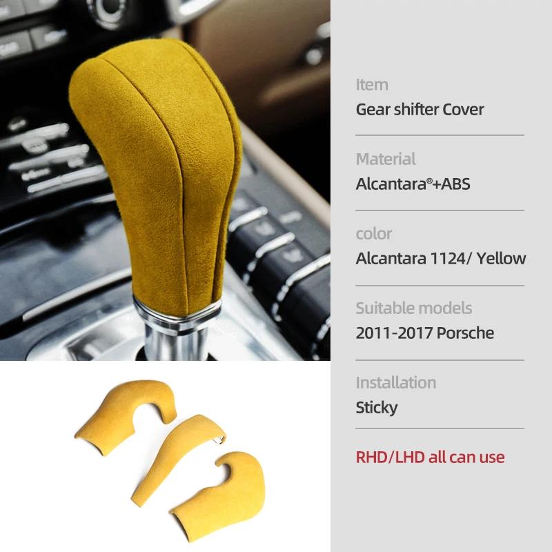 Per Porsche Cayenne 2011-2017 Realizzato in Alcantara Wrap Console Centrale Leva del Cambio Copertura Decorativa Accessori Tuning Interni Auto