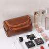 Pu Leather Cosmetic Bag Portable Large Capacity Partition Storage Bag Travel Waterproof Storage Bag Toilet Bag Makeup Bag