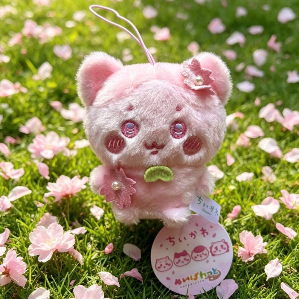 Chiikawa Hachiware Pink Cherry Blossom Series Plush Crossbody Bag Backpack Hang Ornaments Keychain Decoration Girl Birthday Gift