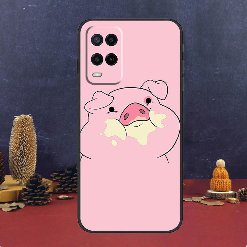 Cartoon Pig Case For Oppo A60 A80 A40 A6 A5 Pro A15 A16 A17 A57 A94 A74 A54 A76 A96 A18 A38 A58 A78 A98