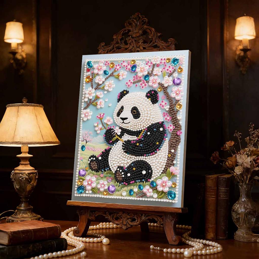 Pearl Painting Kit The Panda Under The Tree Frameless Handicraft DIY Bedroom Decoration Living Room Wall Art Room Decoration Art Craft Decoration