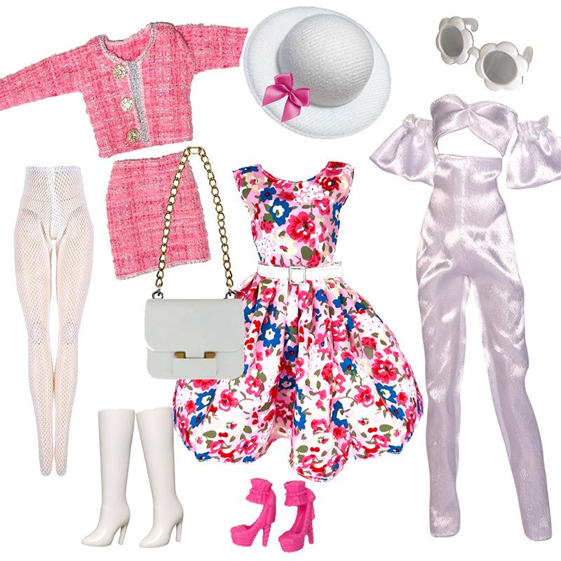 6-Point Fashion Doll Clothes & Handbag Set for 30cm BJD, Barbie, Fairy & Supermodel Dolls.