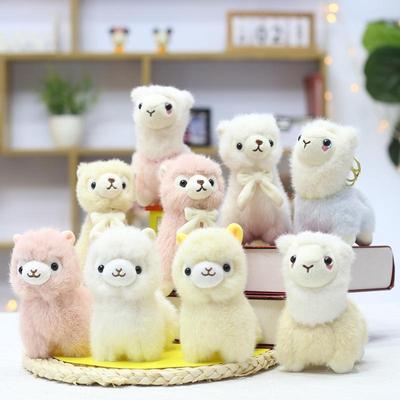 Plüsch-Alpaka-Kaschmir-Schaf-Anhänger & Schlüsselanhänger – WM-Maskottchen USA/Kanada/Mexiko