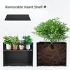 36 Metal Planter Box Large Rectangular Window Box with Drainage Holes Rust-Proof Coating Modern Outdoor/Indoor Flower Box for B