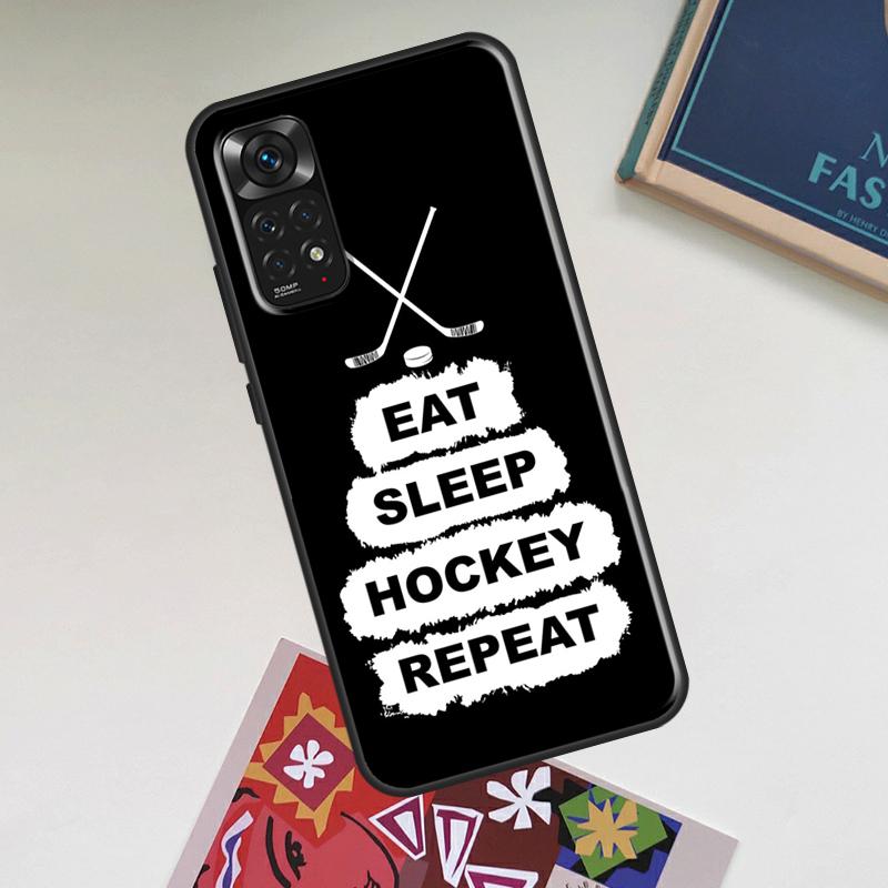 Ice Hockey Player Case For Xiaomi Redmi Note 14 Pro 13 12 11 10 15 Pro Plus Redmi 15C 13C 12C 10C 14C 15 Cover