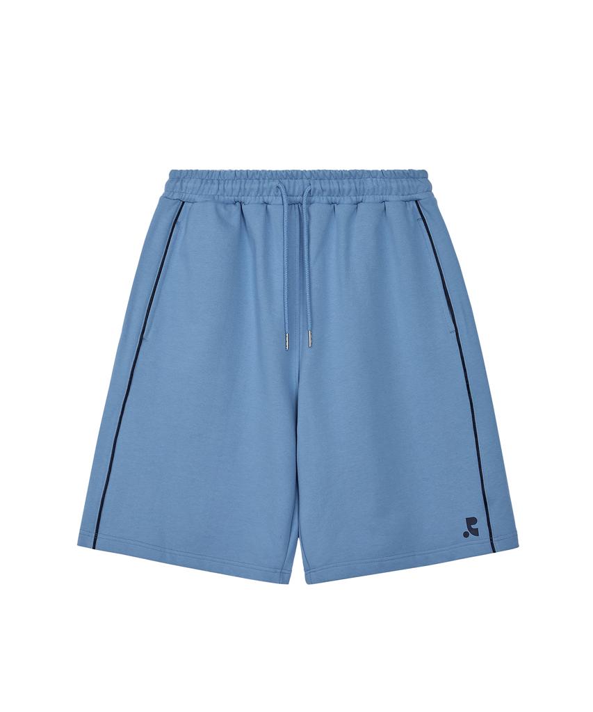 REST&RECREATION Piping Sweat Shorts - Sky Blue