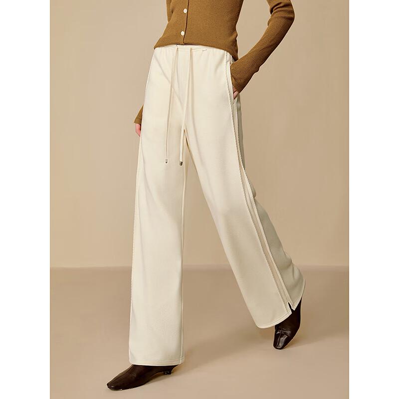 Inman Women's Plush Lined Knit Slit Wide-Leg Pants