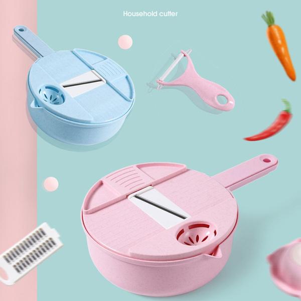 12Pcs New Multifunction Manual Vegetable Slicer Potato Fruit Cutter Grater Shredder Kitchen Chopper Cutter Drain Basket Food Strainer