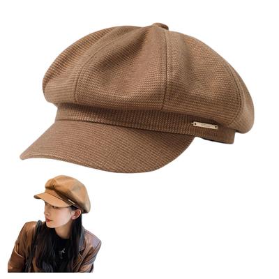 Schiebermütze für Herbst und Kälte mit metallischer Jagdkappe für Damen und UV lässt das Gesicht [Qzkouma] Mütze, Hut, Kappe, Winter, Schutz,