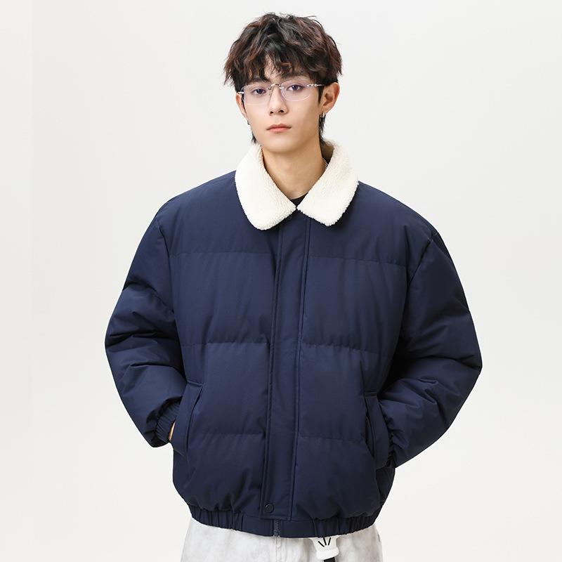 Imitation Lamb Wool Lapel Collar Cotton-padded Clothes for Men and Women's National Tide Brand Winter Leisure Loose Trend New Cotton Jacket