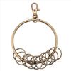 BHBL Bronze Tone Carabiner Prisoner Keyring 10 Loops Key Chain Ring 7.6cm