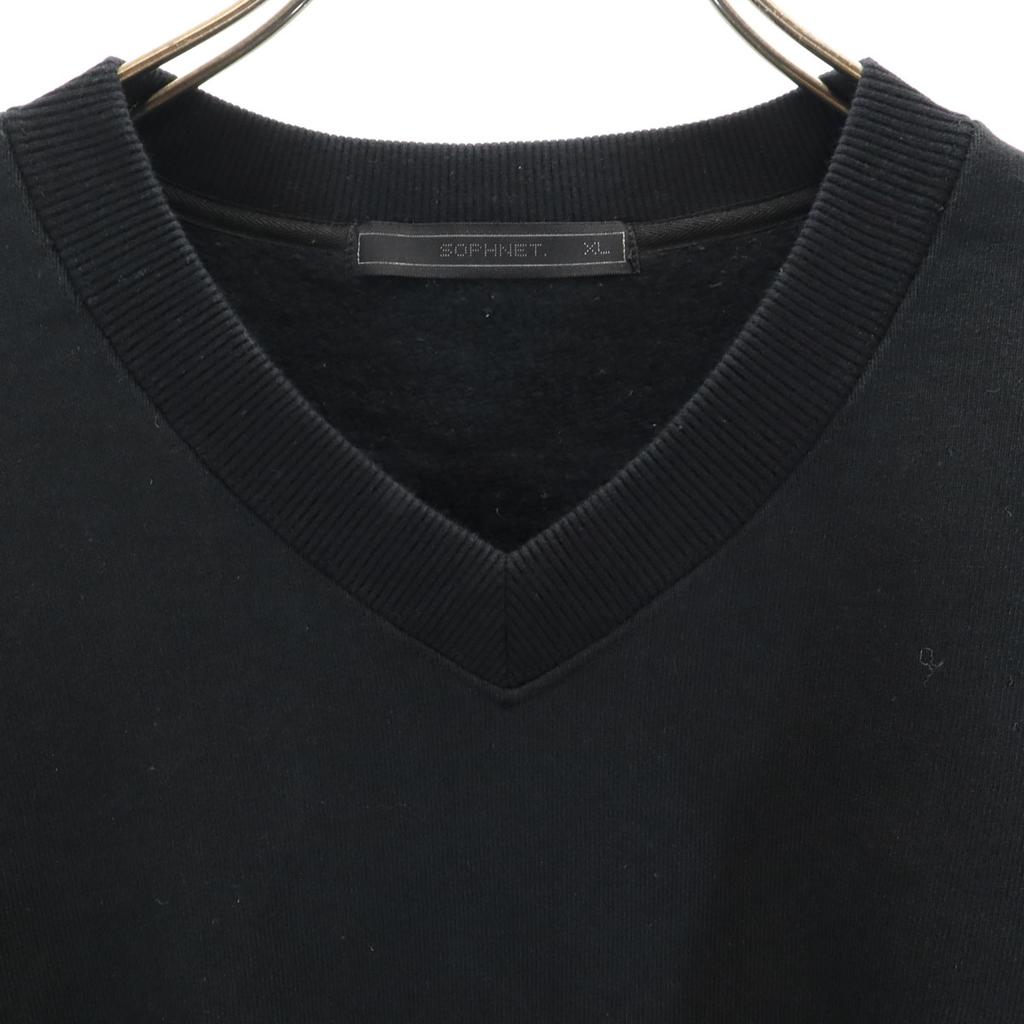 SOPHNET. Hergestellt in Japan Langarm V-Ausschnitt Sweatshirt Trainer Rückseite angeraut Herren Gebraucht
