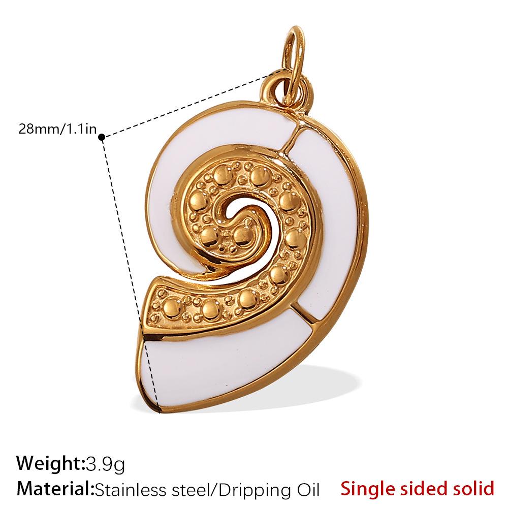 Ciondolo Stella Marina e Conchiglia Placcato Oro 18K: Collana con Design Irregolare di Conchiglie, Stile Spiaggia, in Acciaio Inossidabile