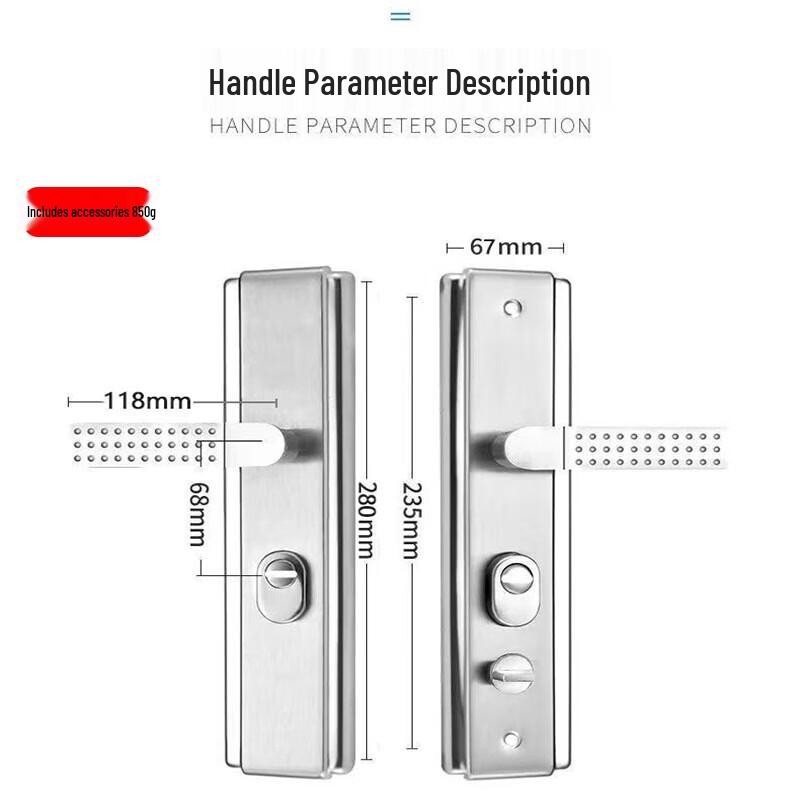Universal Anti-theft Door Handle Set