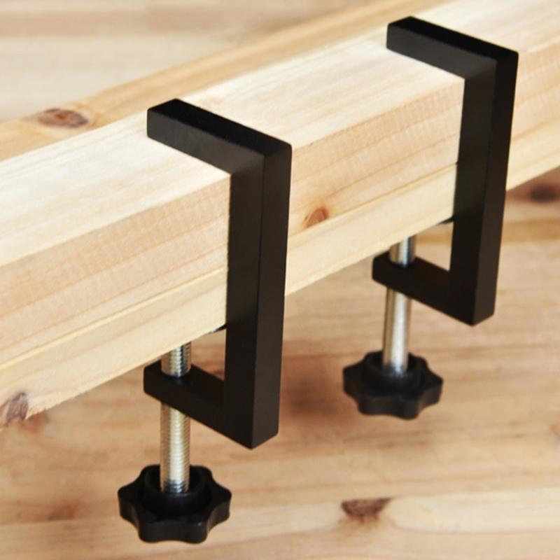 Pack of 5 C Clamp Clip Set,Adjustable Screw Clamp Carriers Clamp, 57mm 2.2inch Jaw Opening,Aluminium Table Clamp