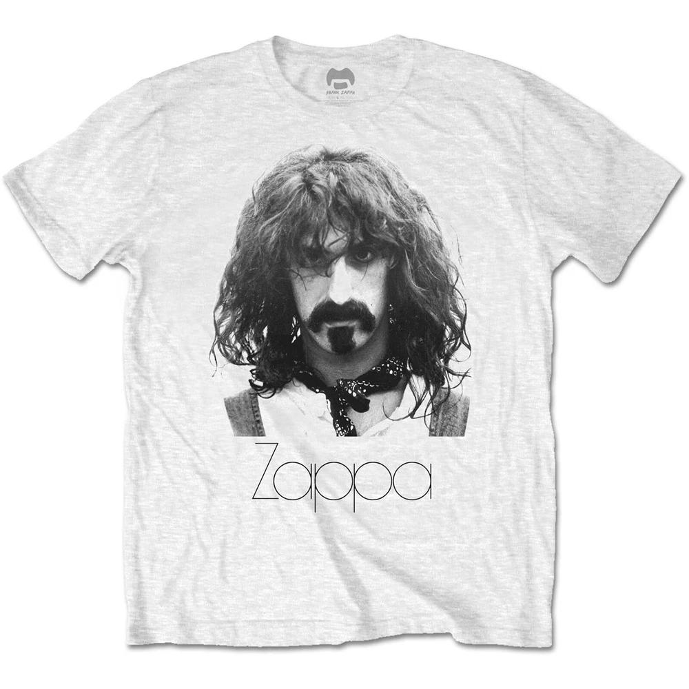 Frank Zappa Unisex TShirt Thin Logo Portrait S