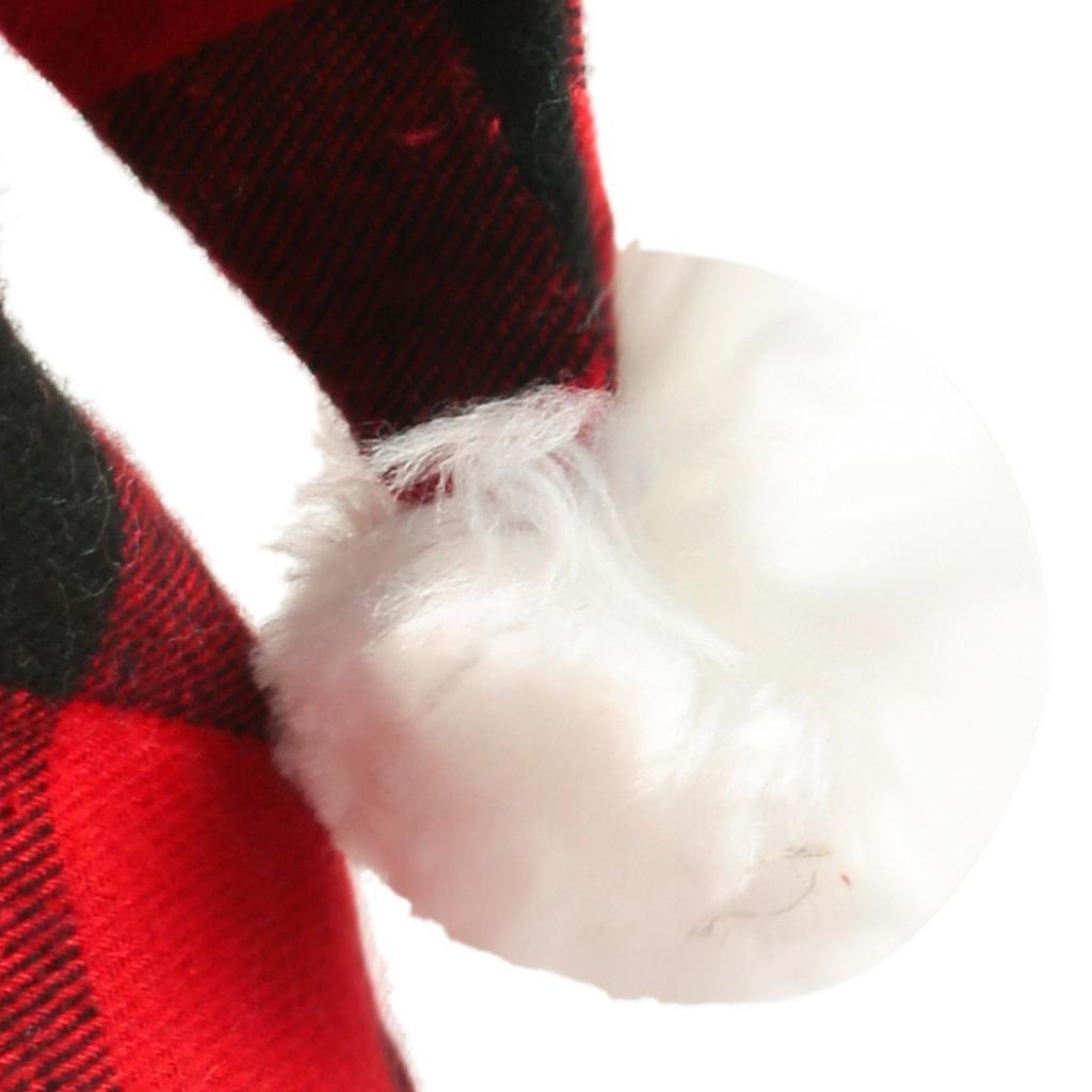 Carnival Cosplay Santa Hat with Lattice Pattern Adult Warm Velvet Christmas Hat for Women Men Teenagers Presents