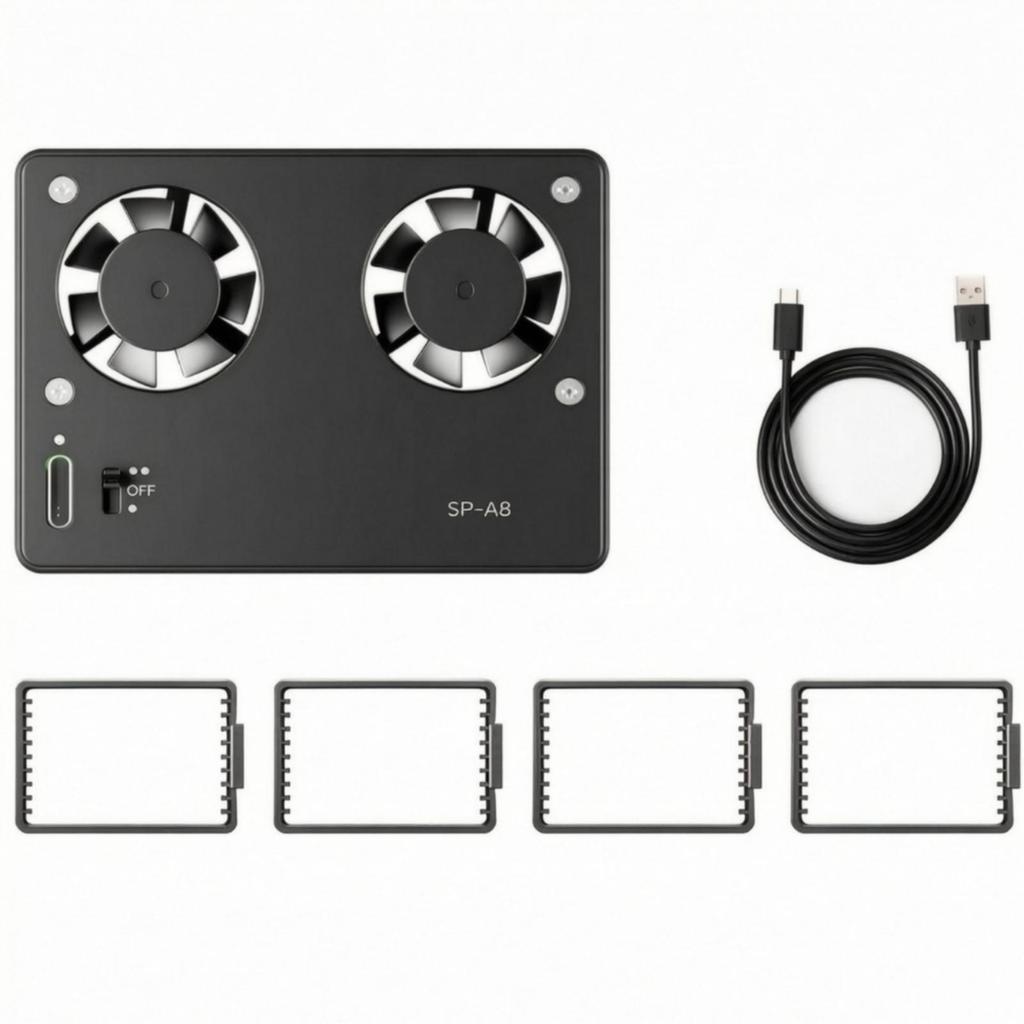 Camera Chiller with Double Fans Rechargeable Cordless for