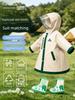 Capa de Chuva e Galochas Wanbaolü para Crianças Eva Parque de Diversões Respirável Não Abafa Espessada Impermeável Poncho de Chuva de Corpo Inteiro