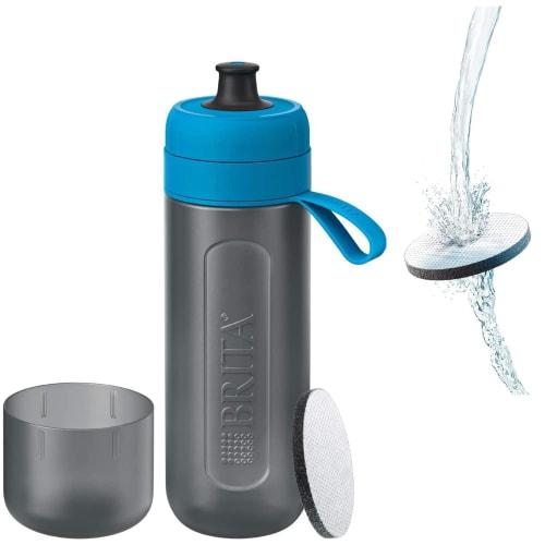 BRITA Portable Water Bottle with Active Blue Micro-Disc Filter, 600ml, Includes One [Official Japanese Product]