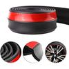 Lemonbest Universal 2.5M Car Front Bumper Lip Splitter Spoiler Rubber Skirt Protector Body Trim 8.2Ft (Black Protector)