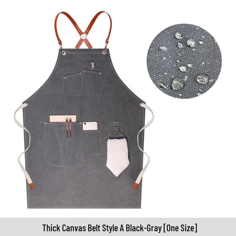 Canvas Denim Apron for Florists, Coffee Shops, and Restaurants - New Fashion Style for Baking & Work.